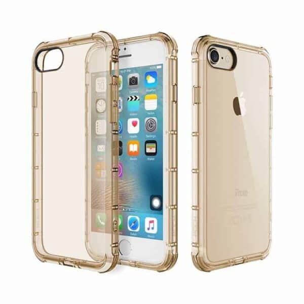 Iphone 7 - Rock Fence Stødsikker Tpu Cover - Transparent Guld