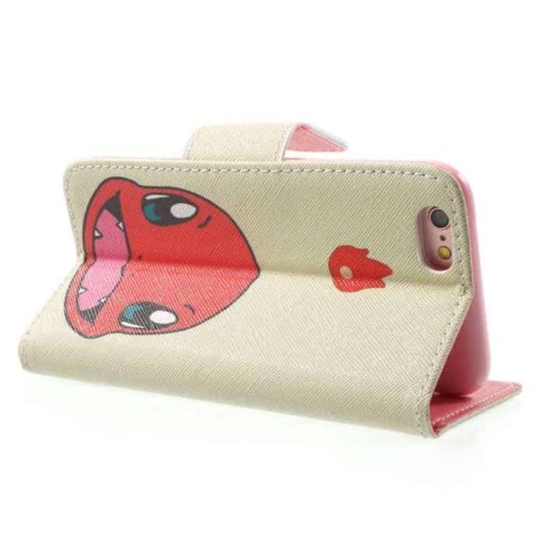 Iphone 6/6s - Pokemon Go Pu Læder Pung Stand Etui - Pocket Monster Charmander