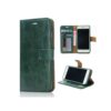Iphone 8 Plus - Indre Gummi Cover Og Kunstlæder Etui 2-i-1 - Grøn