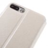 Iphone 8 Plus - Kunstlæder Etui Med Stå-funktion Og Vindue - Hvid
