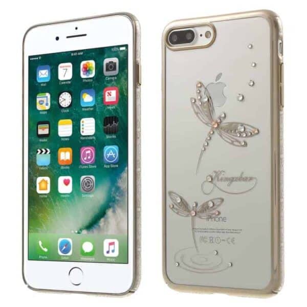 Iphone 7 Plus - Kingxbar Star Series Swarovski Diamant Pc Back Cover - Jade Guldsmed