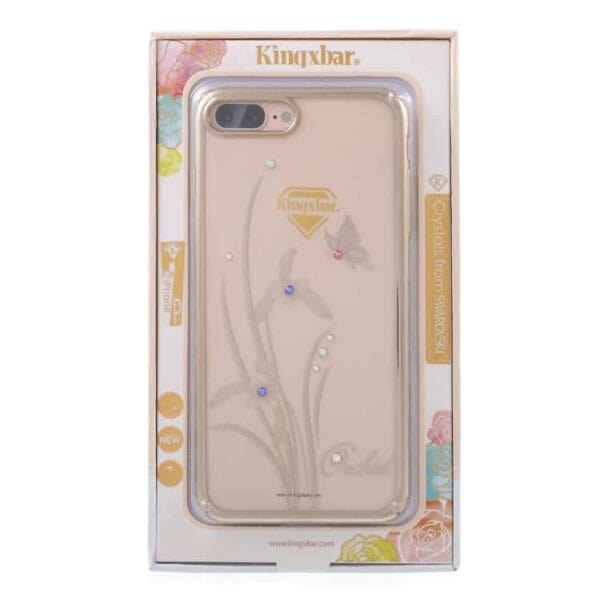 Iphone 7 Plus – Kingxbar Swarovski Diamant Blomst Pc Cover Med Rosaguld Kant – Elegant