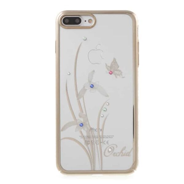 Iphone 7 Plus – Kingxbar Swarovski Diamant Blomst Pc Cover Med Rosaguld Kant – Elegant