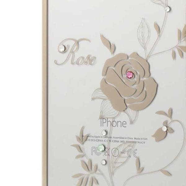 Iphone 7 Plus - Kingxbar Swarovski Diamant Blomst Pc Cover Med Rosaguld Kant - Rose