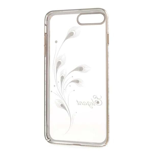 Iphone 7 Plus - Kingxbar Swarovski Diamant Blomst Pc Cover Med Rosaguld Kant - Orkidé