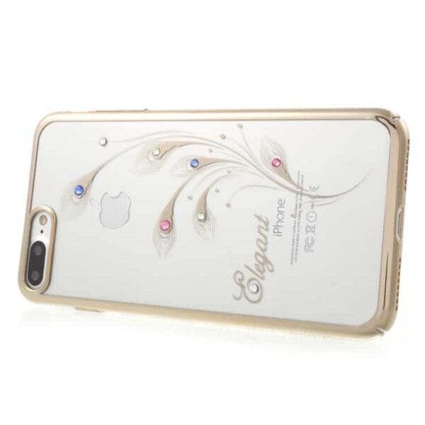 Iphone 7 Plus - Kingxbar Swarovski Diamant Blomst Pc Cover Med Rosaguld Kant - Orkidé