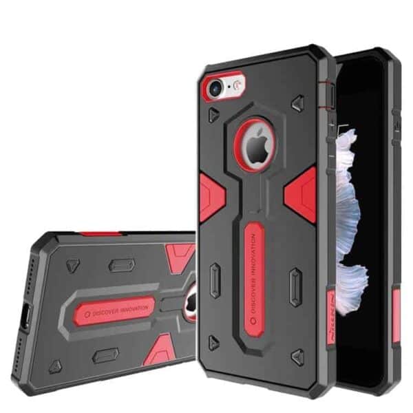 Iphone 7 - Nillkin Defender Ii Hård Pc Tpu Hybrid Cover - Rød