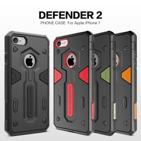 Iphone 7 - Nillkin Defender Ii Hård Pc Tpu Hybrid Cover - Rød