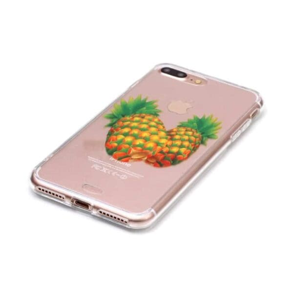 Iphone 7 Plus - Tpu Kanter Og Akryl Back Hybrid Cover - Ananas