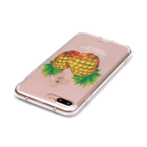 Iphone 7 Plus - Tpu Kanter Og Akryl Back Hybrid Cover - Ananas