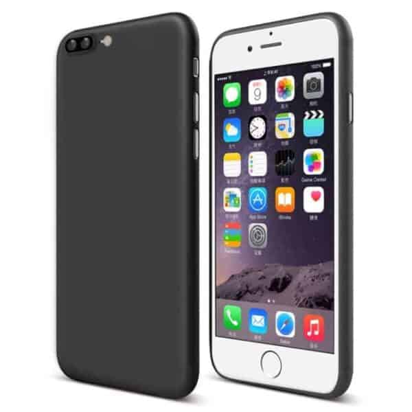 Iphone 7 Plus - Cafele 0.4mm Ultratyndt Mat Plastik Cover - Sort