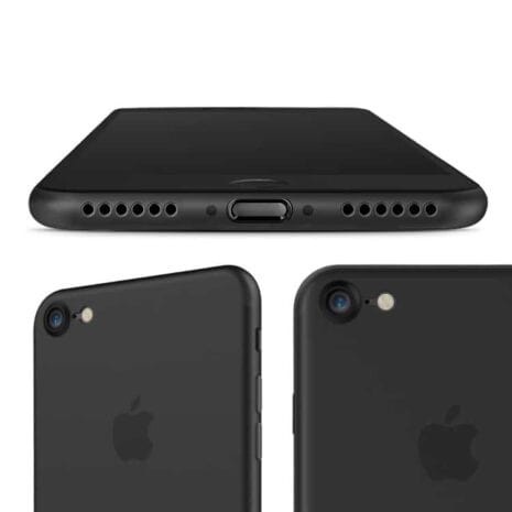 Iphone 7 Plus - Cafele 0.4mm Ultratyndt Mat Plastik Cover - Sort