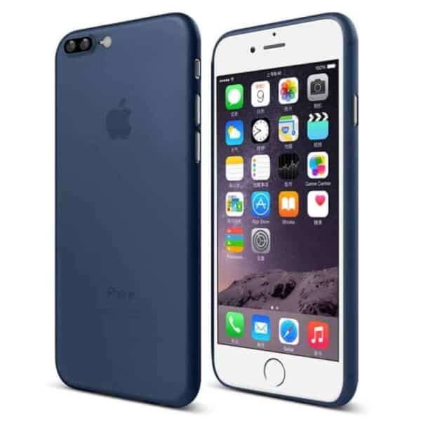 Iphone 7 Plus - Cafele 0.4mm Ultratyndt Mat Plastik Cover - Mørkeblå