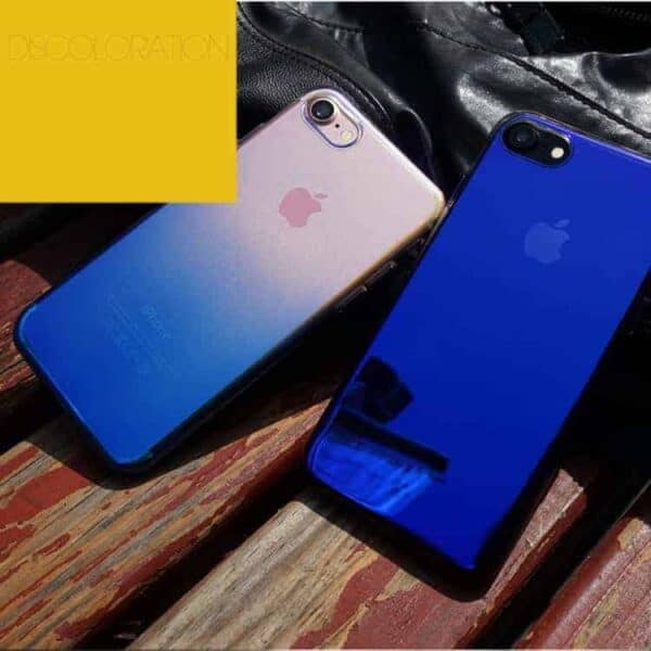 Iphone 7 - Cafele Gradient Farve Pc Hard Cover - Rød