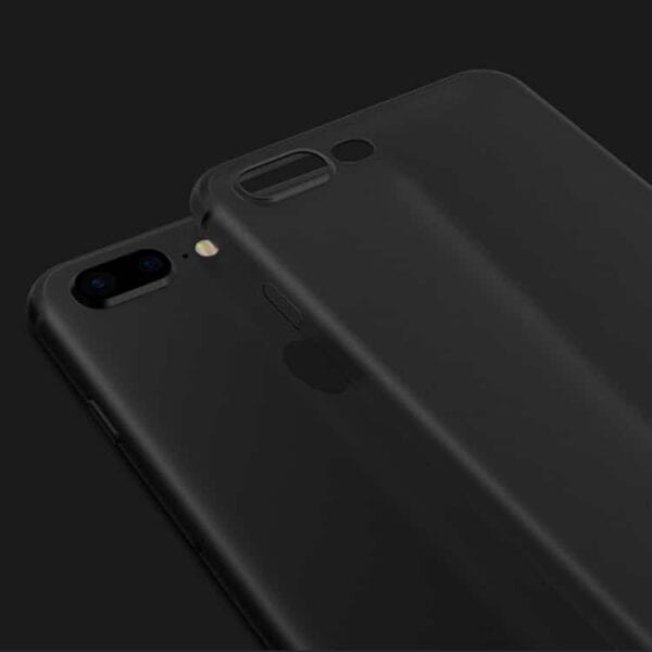 Iphone 7 Plus - Cafele 0.4mm Ultratyndt Mat Plastik Cover - Kulsort