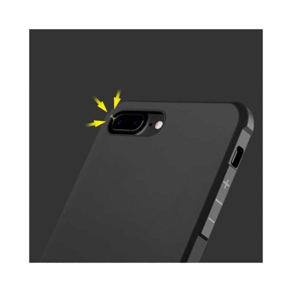 Iphone 8 Plus - Gummi Cover Med Drage Mønster - Sort