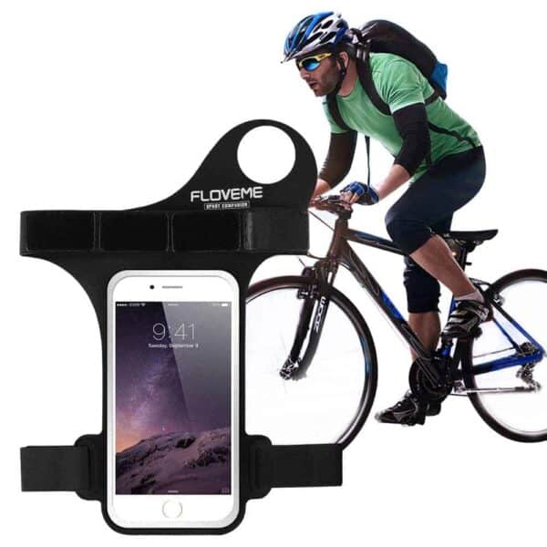 Iphone 7/6/6s - Sportsarmbånd Holder Med Tommelfinger Ring - Sort