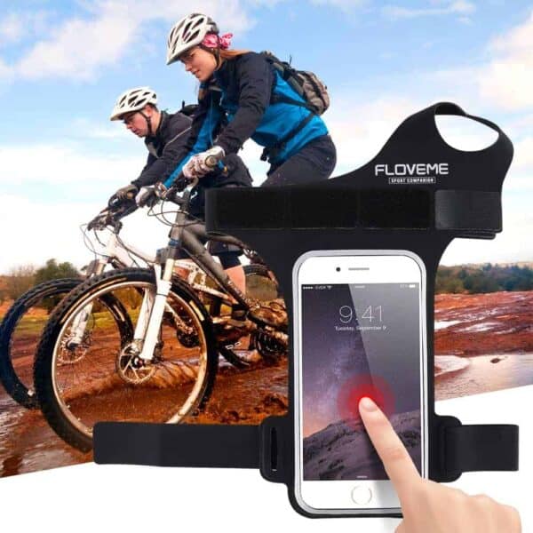 Iphone 7/6/6s - Sportsarmbånd Holder Med Tommelfinger Ring - Sort