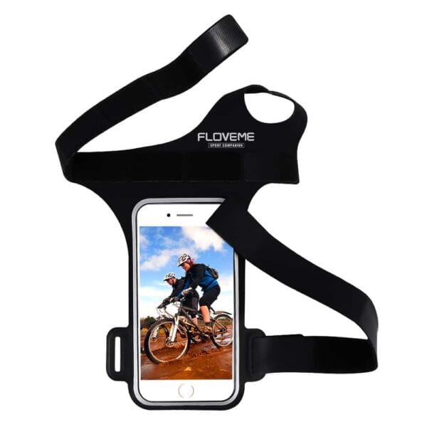 Iphone 7/6/6s - Sportsarmbånd Holder Med Tommelfinger Ring - Sort