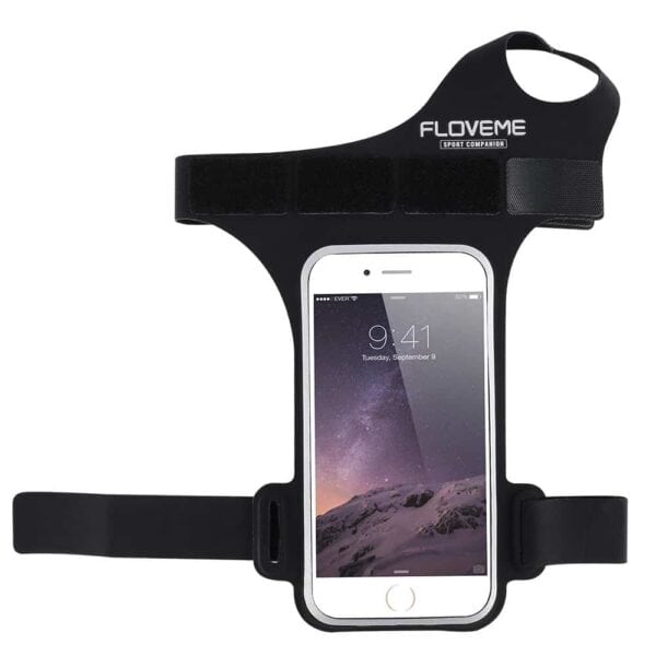 Iphone 7/6/6s - Sportsarmbånd Holder Med Tommelfinger Ring - Sort