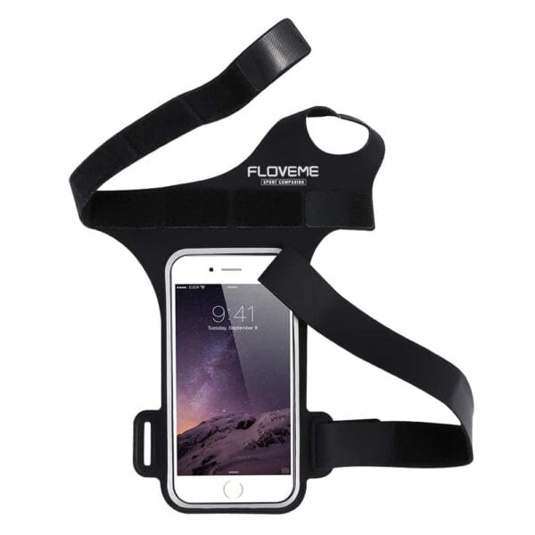 Iphone 7/6/6s - Sportsarmbånd Holder Med Tommelfinger Ring - Sort