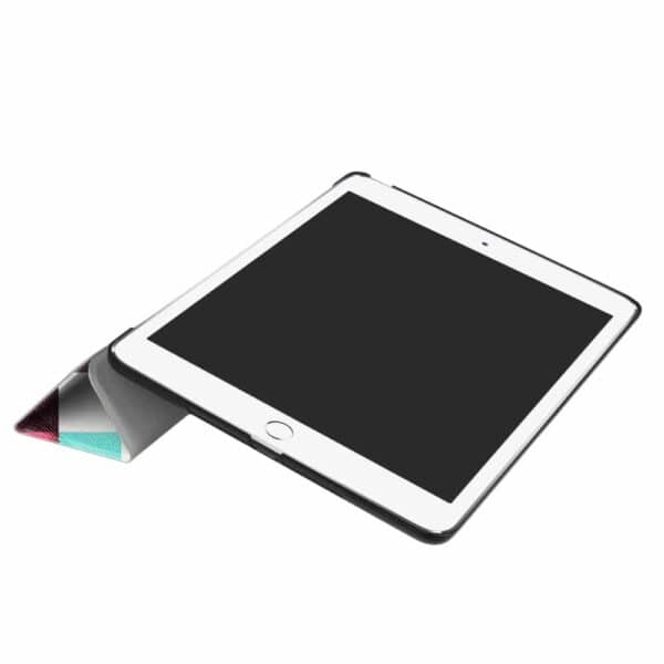 Ipad 9.7” (2017) (a1822, A1823) - Mønstret Smart Pu Læder Etui Med Tri-fold Stand - Farverigt Brætspil