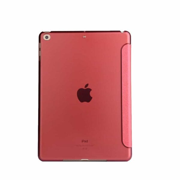 Ipad 9.7” (2017) (a1822, A1823) - Silkeprint Smart Pu Læder Etui Med Tri-fold Stand - Rød