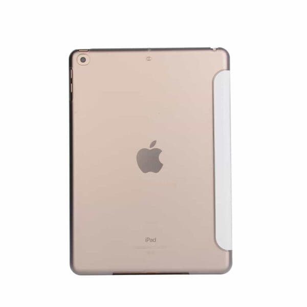 Ipad 9.7” (2017) (a1822, A1823) - Silkeprint Smart Pu Læder Etui Med Tri-fold Stand - Guldfarve