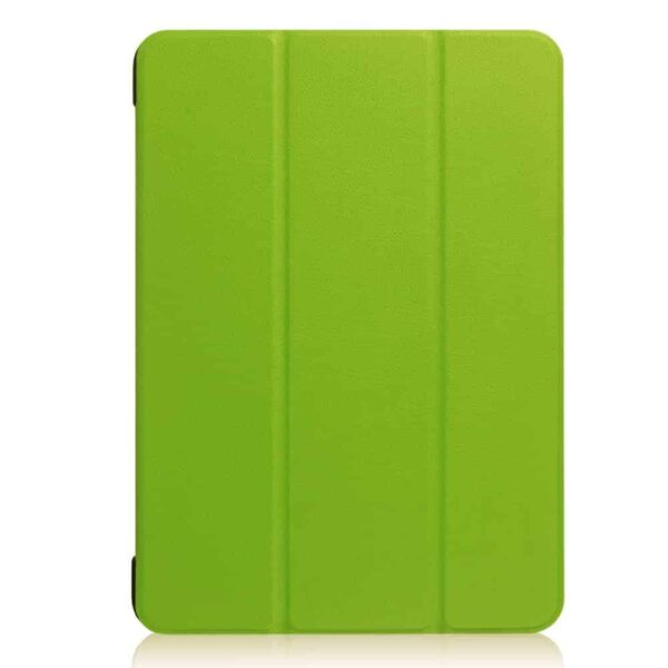 a green tablet case with a white background