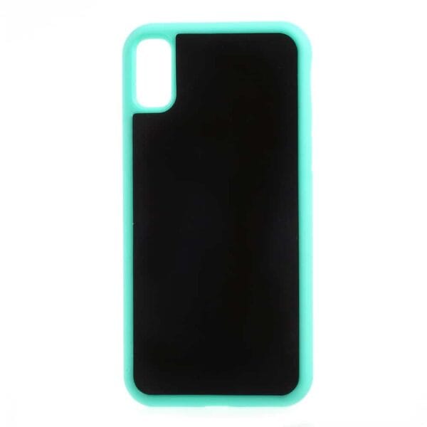 Iphone X - Magisk Klæbende Selfie Hard Cover - Cyan