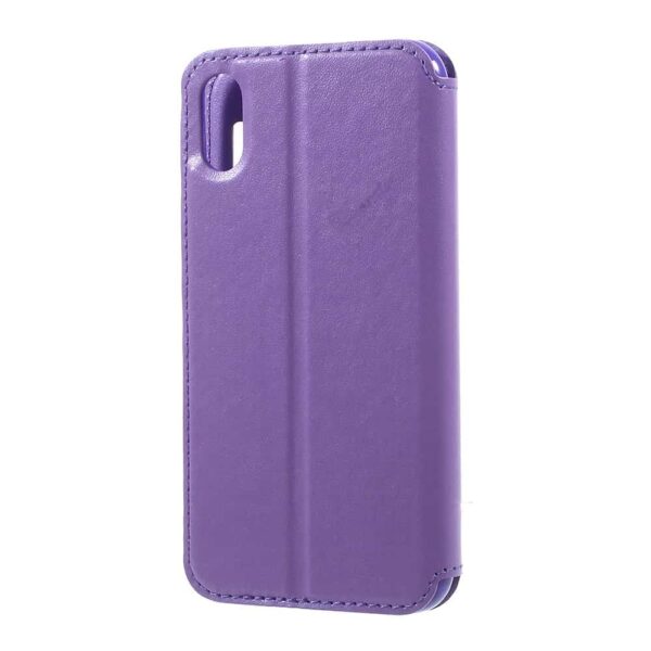 Iphone X - Kunstlæder Cover Med Vindue - Lilla