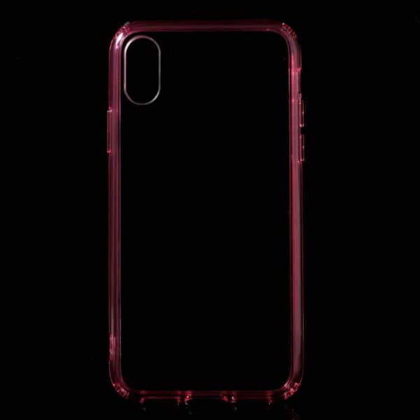 Iphone X - Ridsesikkert Plastik Og Gummi Cover - Rosa