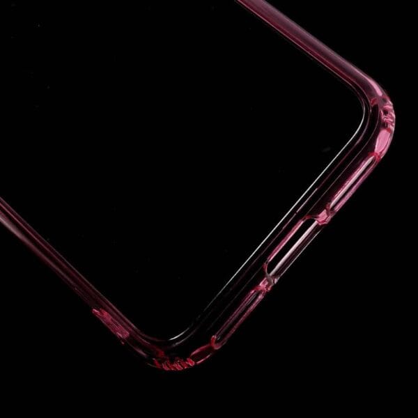 Iphone X - Ridsesikkert Plastik Og Gummi Cover - Rosa