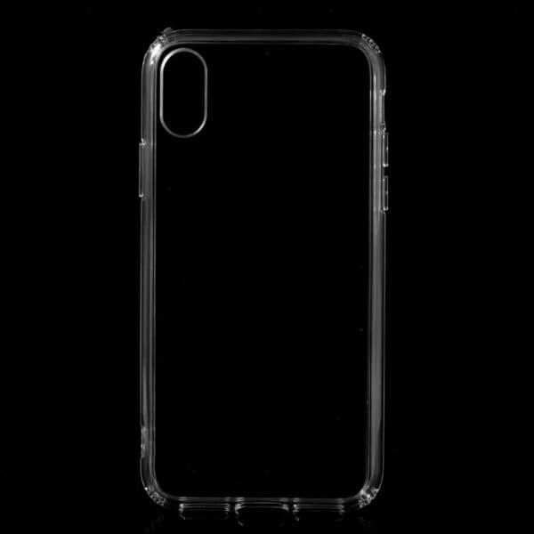 Iphone X - Ridsesikkert Plastik Og Gummi Cover - Transparent