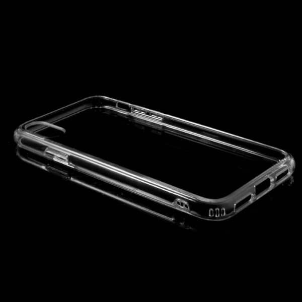 Iphone X - Ridsesikkert Plastik Og Gummi Cover - Transparent