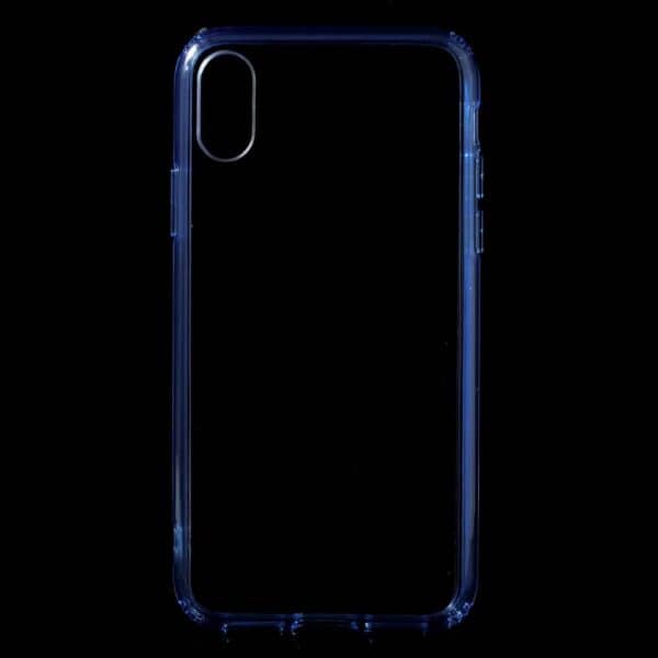 Iphone X - Ridsesikkert Plastik Og Gummi Cover - Blå