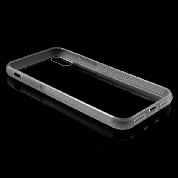 Iphone X - Skridsikkert Plastik Og Gummi Cover Med To Toner - Transparent