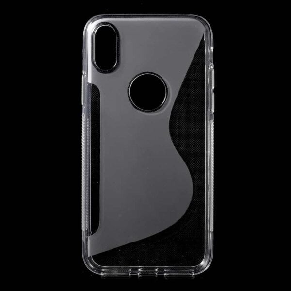 Iphone X - Gummi Cover Med S-line Mønster - Transparent