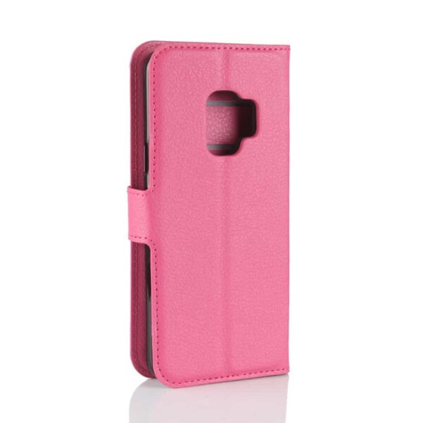 Samsung Galaxy S9 G960 Pu Læder Etui Med Kortholder Og Ståfunktion - Rosa