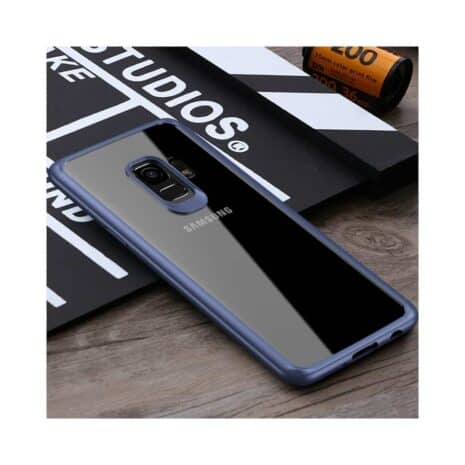 Samsung Galaxy S9 G960 Tpu Etui I Højglans Klar Akryl - Blå