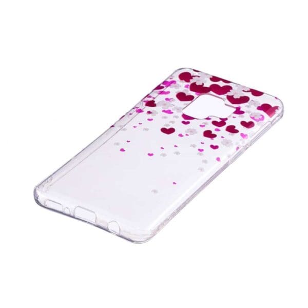 Samsung Galaxy S9 G960 Soft Tpu Etui Med Motiv - Hjerter Og Blomster