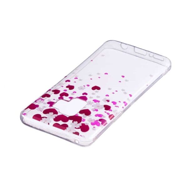 Samsung Galaxy S9 G960 Soft Tpu Etui Med Motiv - Hjerter Og Blomster