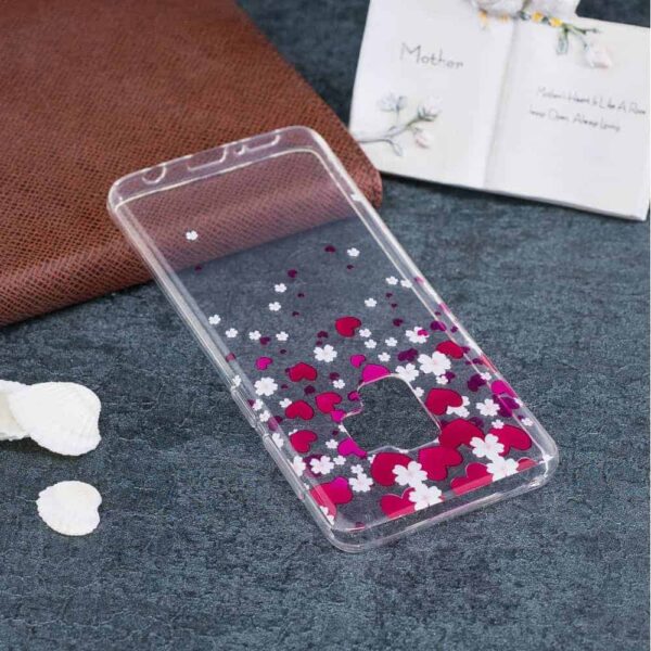 Samsung Galaxy S9 G960 Soft Tpu Etui Med Motiv - Hjerter Og Blomster