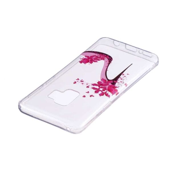 Samsung Galaxy S9 G960 Soft Tpu Etui Med Motiv - Stilet Med Blomsterpynt