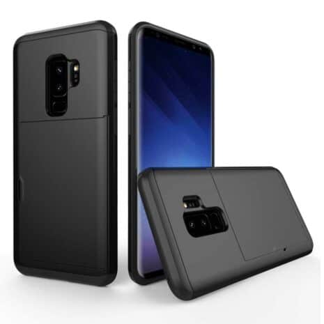 Samsung Galaxy S9 Plus G965 Tpu Etui Med Kortholder - Sort