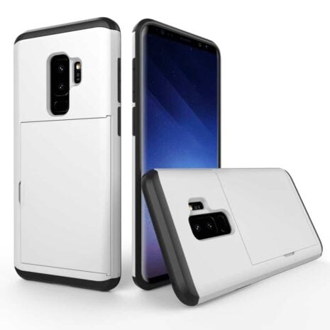 Samsung Galaxy S9 Plus G965 Tpu Etui Med Kortholder – Hvid