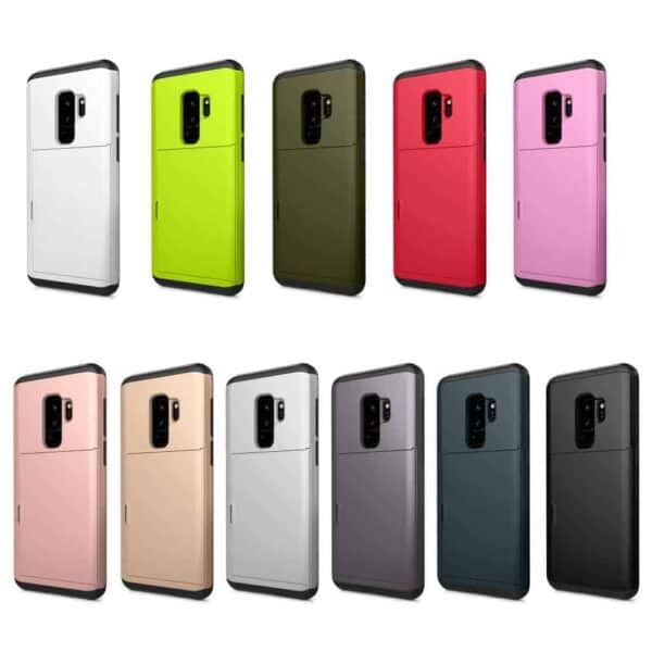 Samsung Galaxy S9 Plus G965 Tpu Etui Med Kortholder - Guld