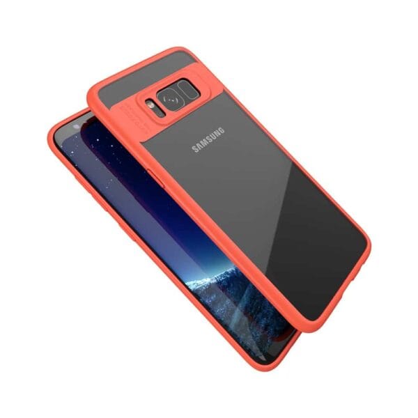 Galaxy S8 Plus - Ipaky Hybrid Tou Ramme Og Klar Akryl Back Cover - Rød