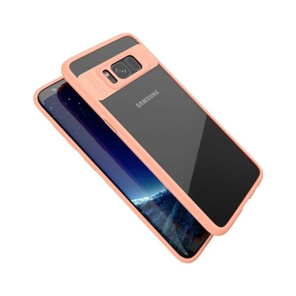 Galaxy S8 Plus - Ipaky Hybrid Tou Ramme Og Klar Akryl Back Cover - Lyserød