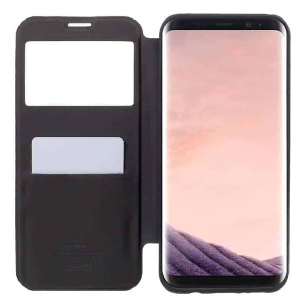 Galaxy S8 Plus - Mercury Goospery Pu Læder Etui Med View - Sort